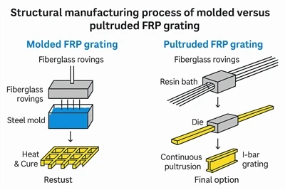 pultruded مقابل مقولبة FRP صريف: أيهما مناسب لمشروعك؟
